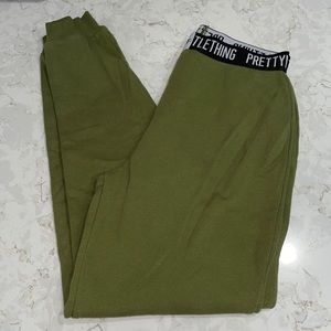 PrettyLittleThing olive green sweatpants